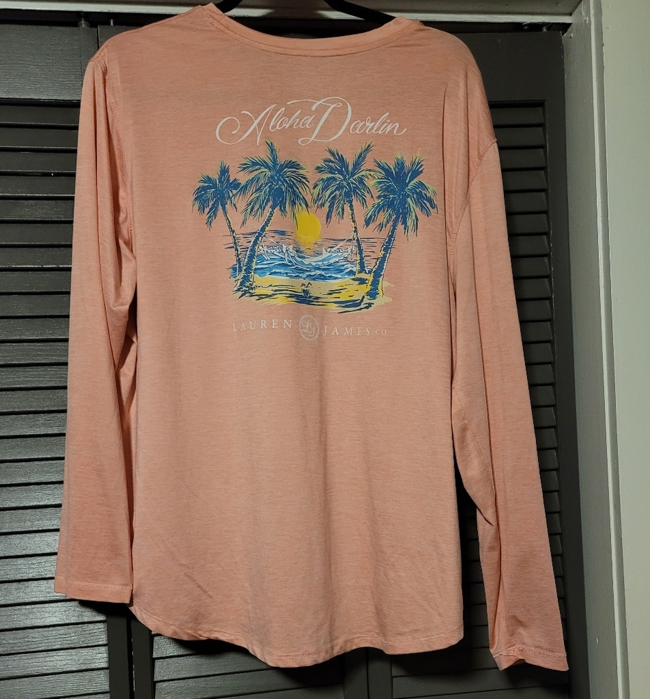 Lauren James Aloha Darling Long sleeve tshirt  XL